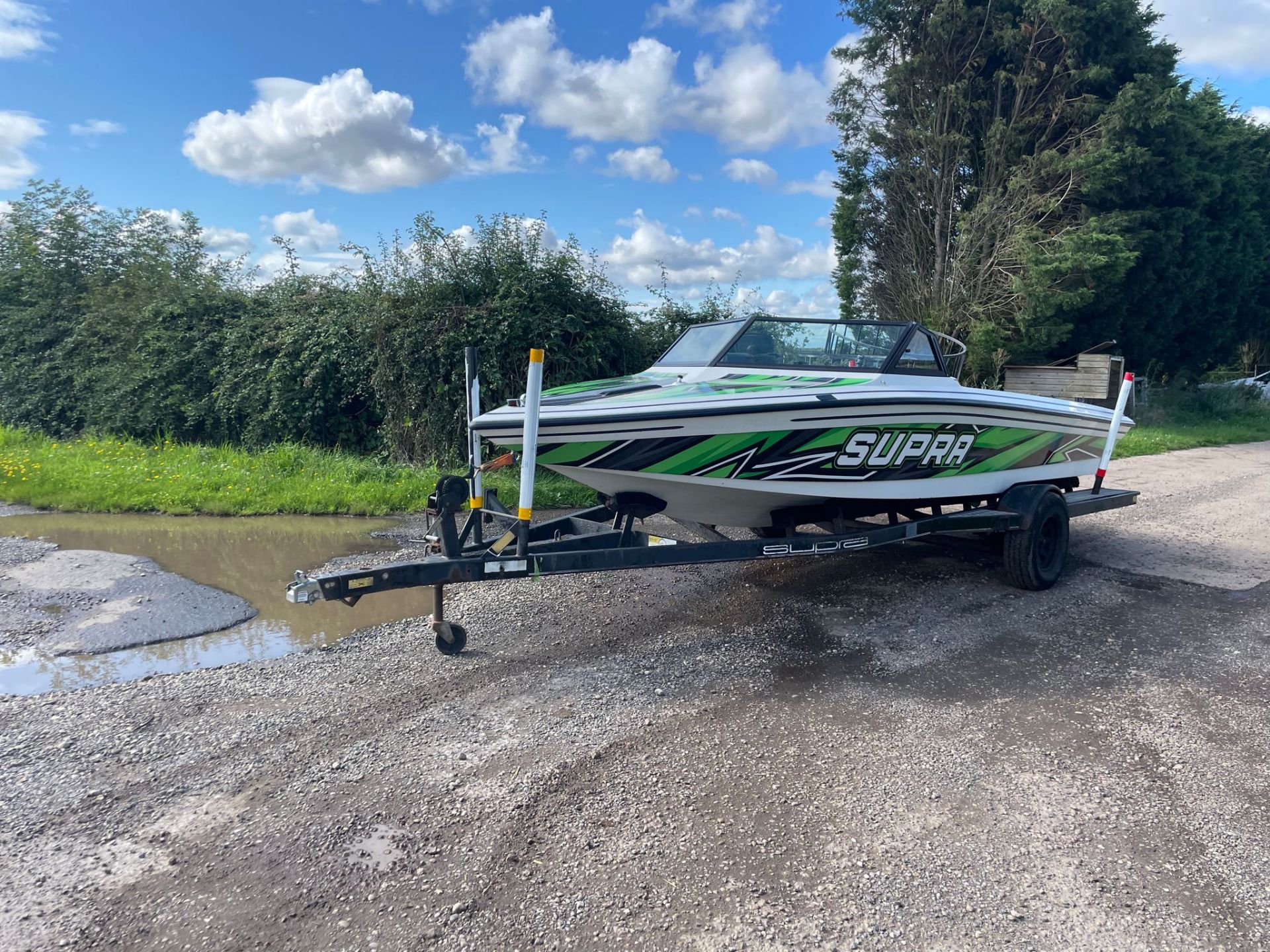 SUPRA BOAT, C/W TRAILER, RUNS AND WORKS ON LPG GAS *NO VAT* - Bild 2 aus 12