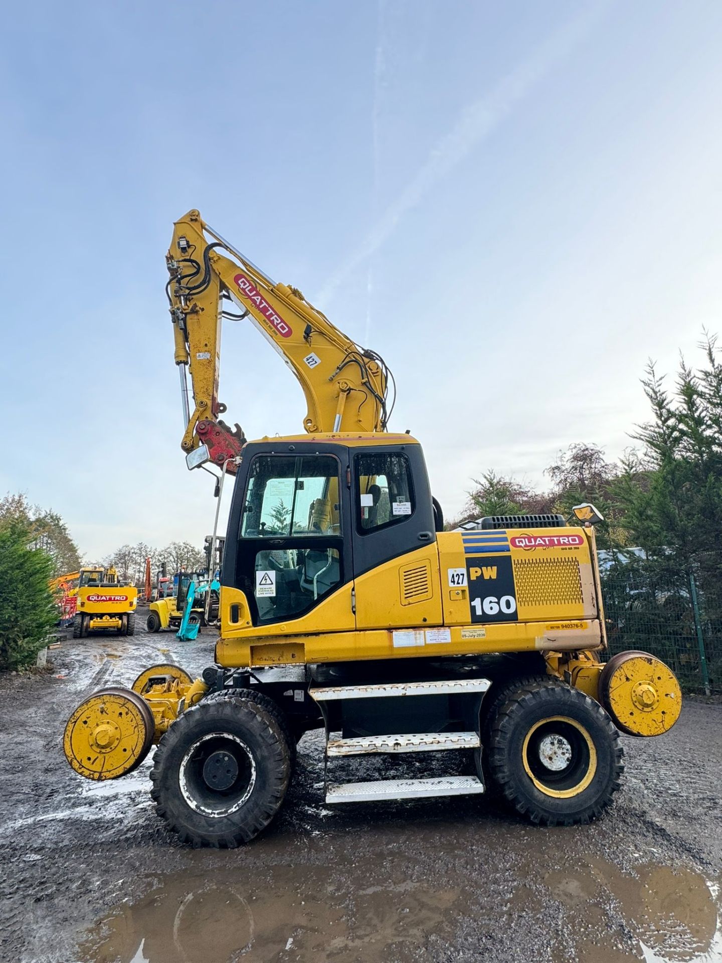 KOMATSU PW160ES-7K 4WD WHEELED EXCAVATOR C/W QUICK HITCH & RAILWAY GEAR *PLUS VAT* - Image 4 of 22