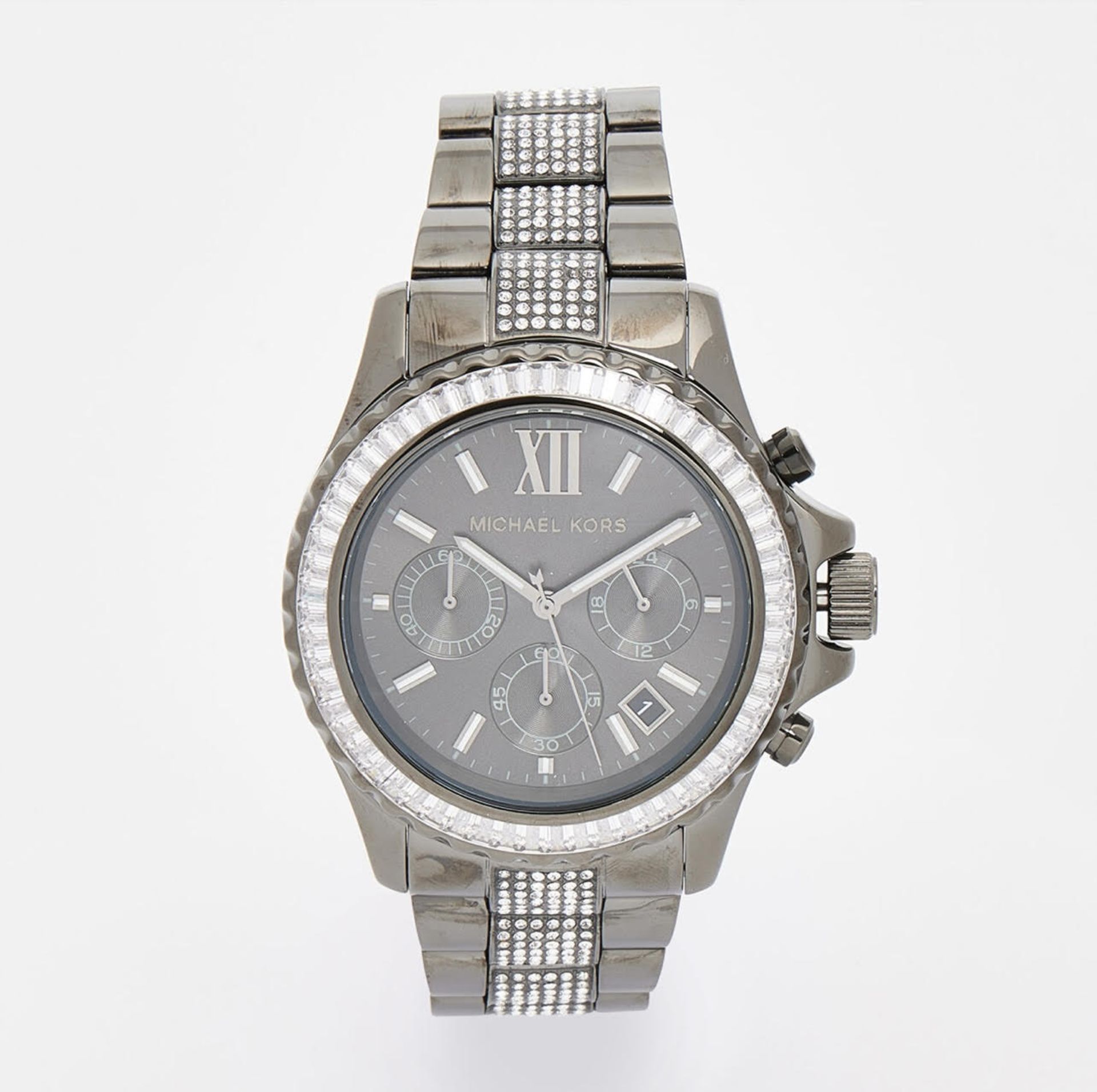 MICHAEL KORS - Gunmetal Tone Embellished Watch *NO VAT*