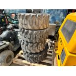 SET OF X4 BOBCAT SKIDSTEER TYRES (12-16.5) *PLUS VAT*