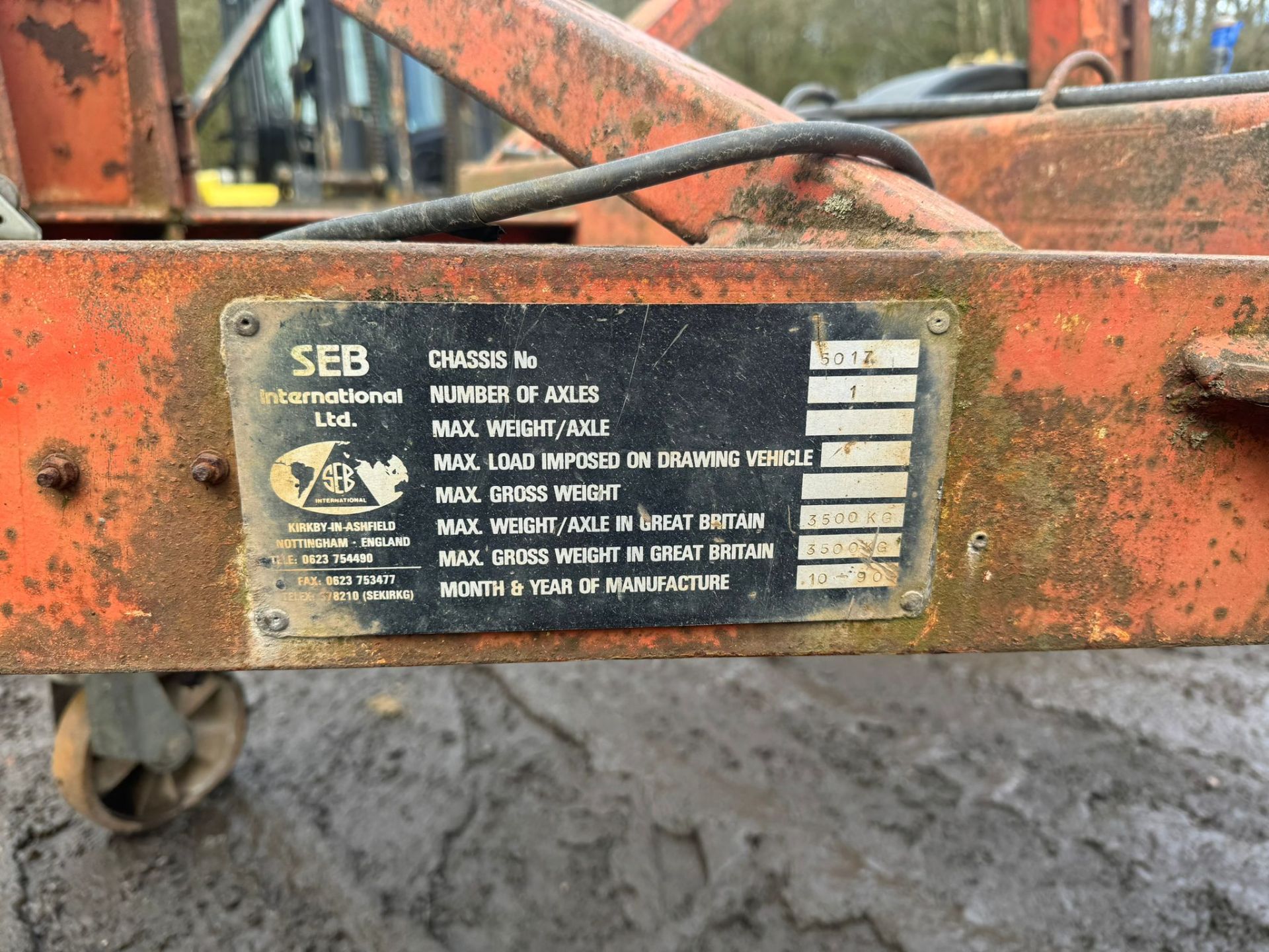 SEB PIPE TRAILER CABLE TRAILER *PLUS VAT* - Image 12 of 12