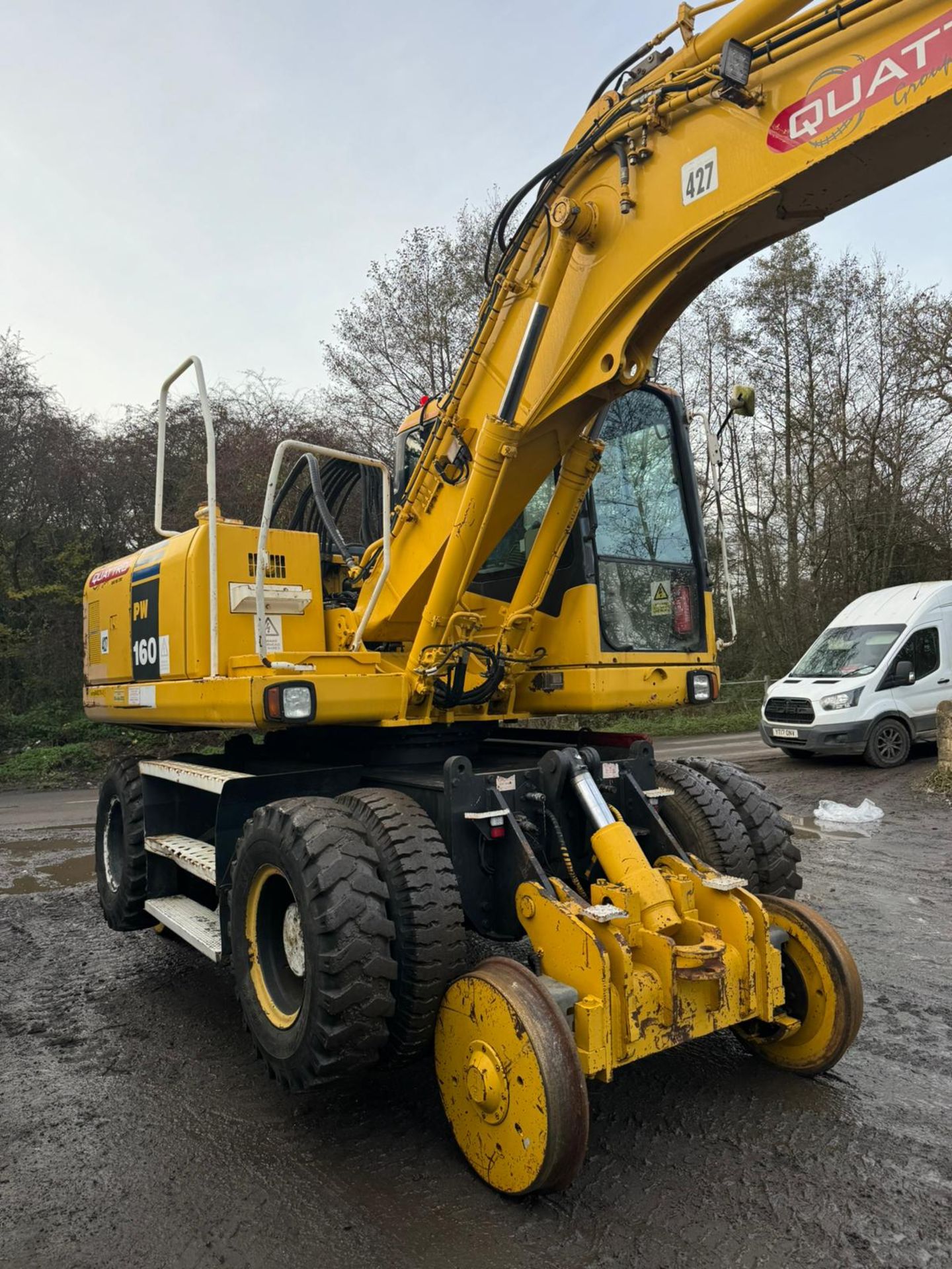 KOMATSU PW160ES-7K 4WD WHEELED EXCAVATOR C/W QUICK HITCH & RAILWAY GEAR *PLUS VAT* - Image 8 of 22