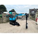 NEW/UNUSED JPC HT12 MINI EXCAVATOR WITH NEW/UNUSED 12” POSTHOLE BORER AND BUCKET *PLUS VAT*