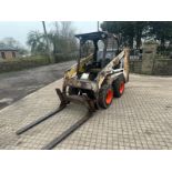 BOBCAT 641 SKIDSTEER LOADER WITH FORK ATTACHMENTS *PLUS VAT*