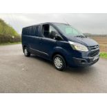 2017/67 REG FORD TRANSIT CUSTOM 290 TREND 2.0 DIESEL MANUAL BLUE PANEL VAN, SHOWING 2 FORMER KEEPERS