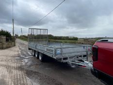 2022 NUGENT F5520T 3.5 TON TRI AXLE FLATBED TRAILER WITH SIDE AND REAR RAMP DOOR *PLUS VAT*