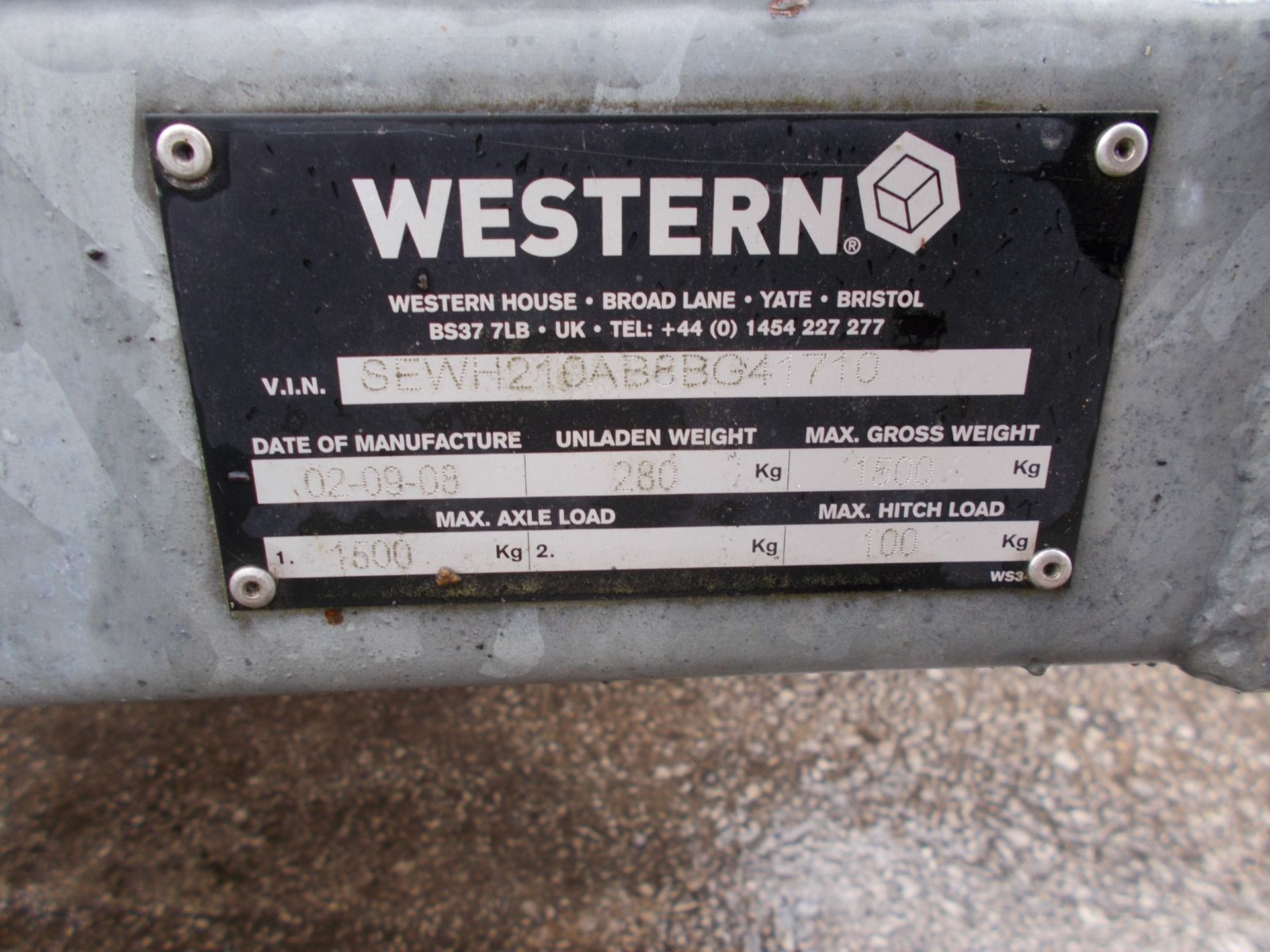 2008 WESTERN 210A 950 LITRE DIESEL FUEL BOWSER *PLUS VAT* - Image 23 of 24