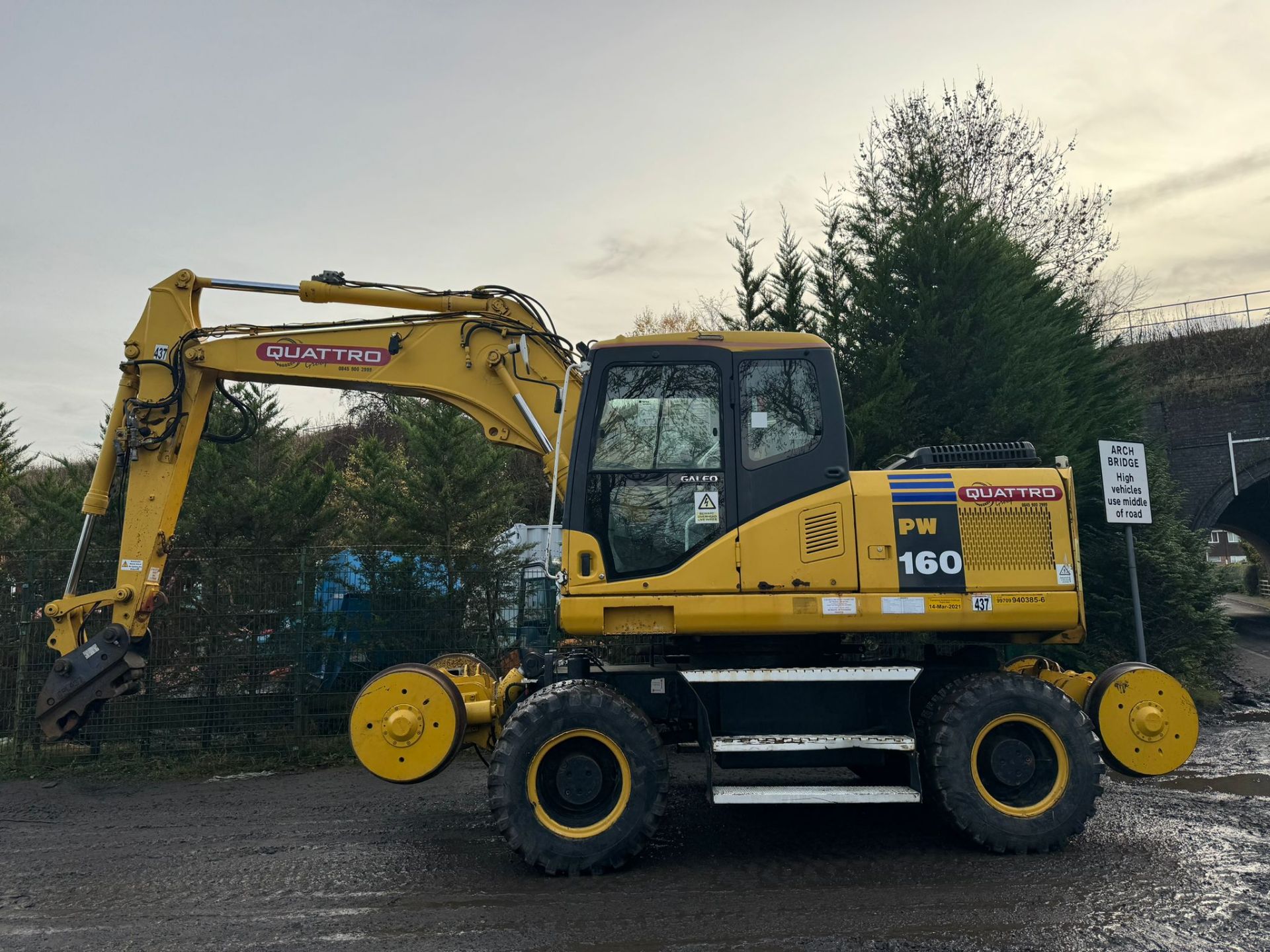 KOMATSU PW160ES-7K 4WD WHEELED EXCAVATOR C/W QUICK HITCH & RAILWAY GEAR *PLUS VAT* - Image 2 of 22