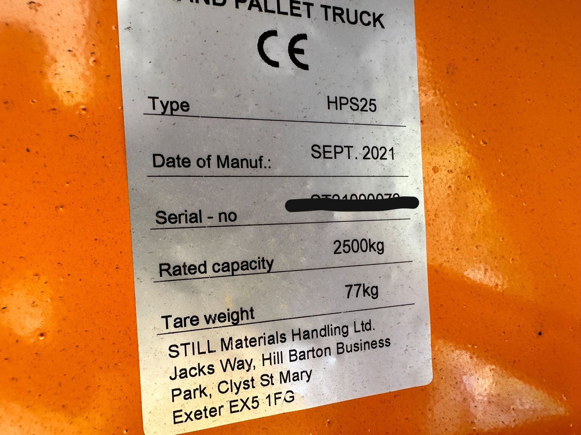 PALLET OF 6 NEW/UNUSED STILL HPS25 2.5 TON PALLET TRUCK *PLUS VAT* - Image 7 of 8