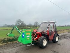 AEBI TERRATRAC TT80 4WD BANK/SLOPE TRACTOR WITH 2017 FRONTONI ELITE 450 HEDGE CUTTER *NO VAT*