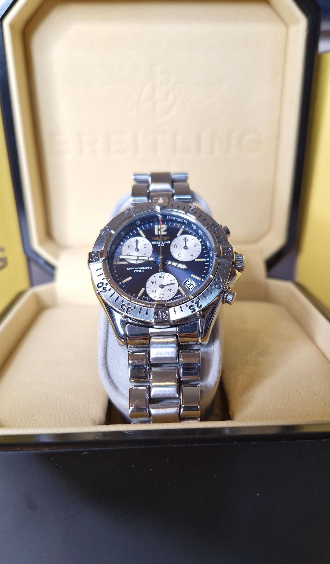 BREITLING CHRONOGRAPH MENS SWISS WATCH NO VAT - Bild 7 aus 8