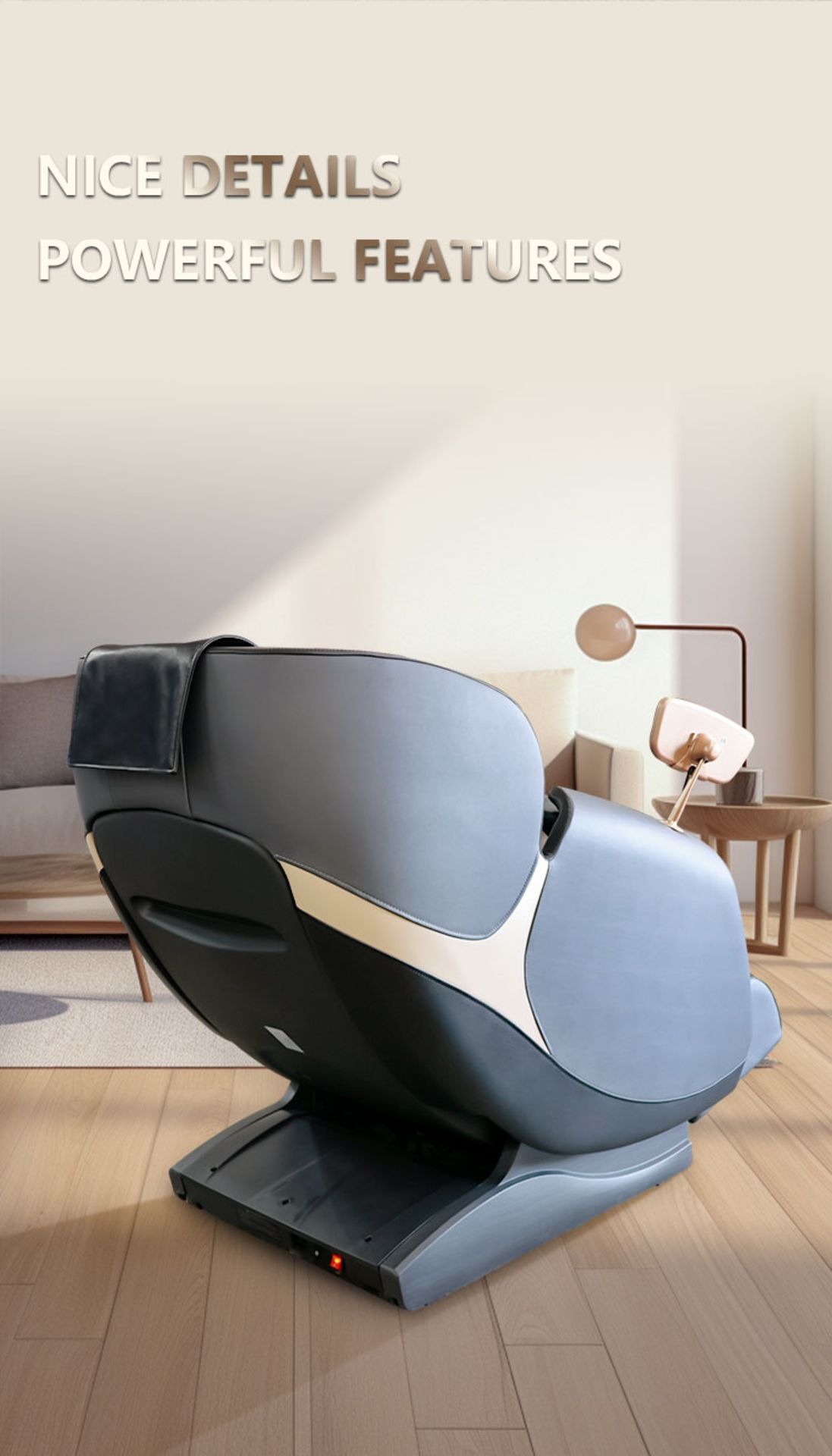 Brand New in Box Orchid Blue/Black MiComfort Full Body Massage Chair RRP £2199 *NO VAT* - Bild 4 aus 14