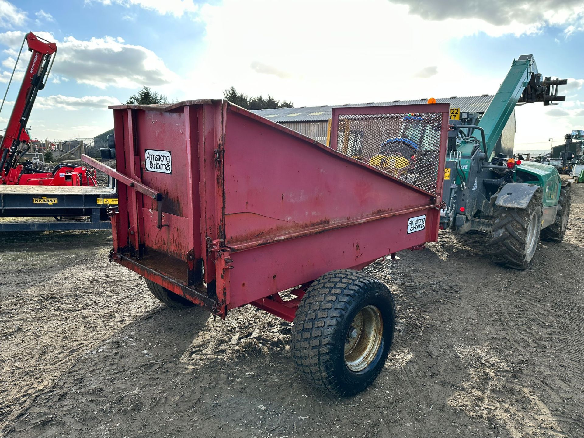 Armstrong & Holmes High Tip Single Axle Tipping Trailer *PLUS VAT* - Image 4 of 13