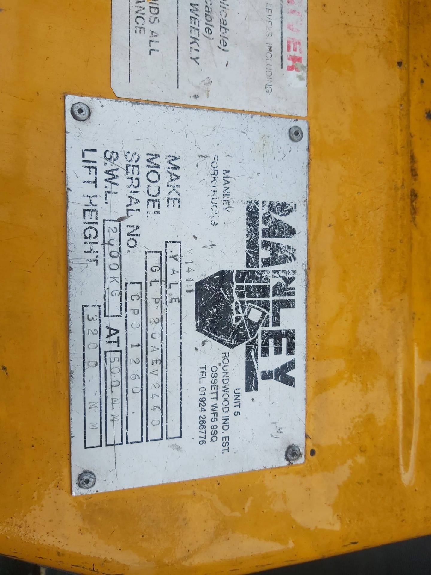 YALE 2 TONNE GAS FORKLIFT TRUCK *PLUS VAT* - Image 15 of 15