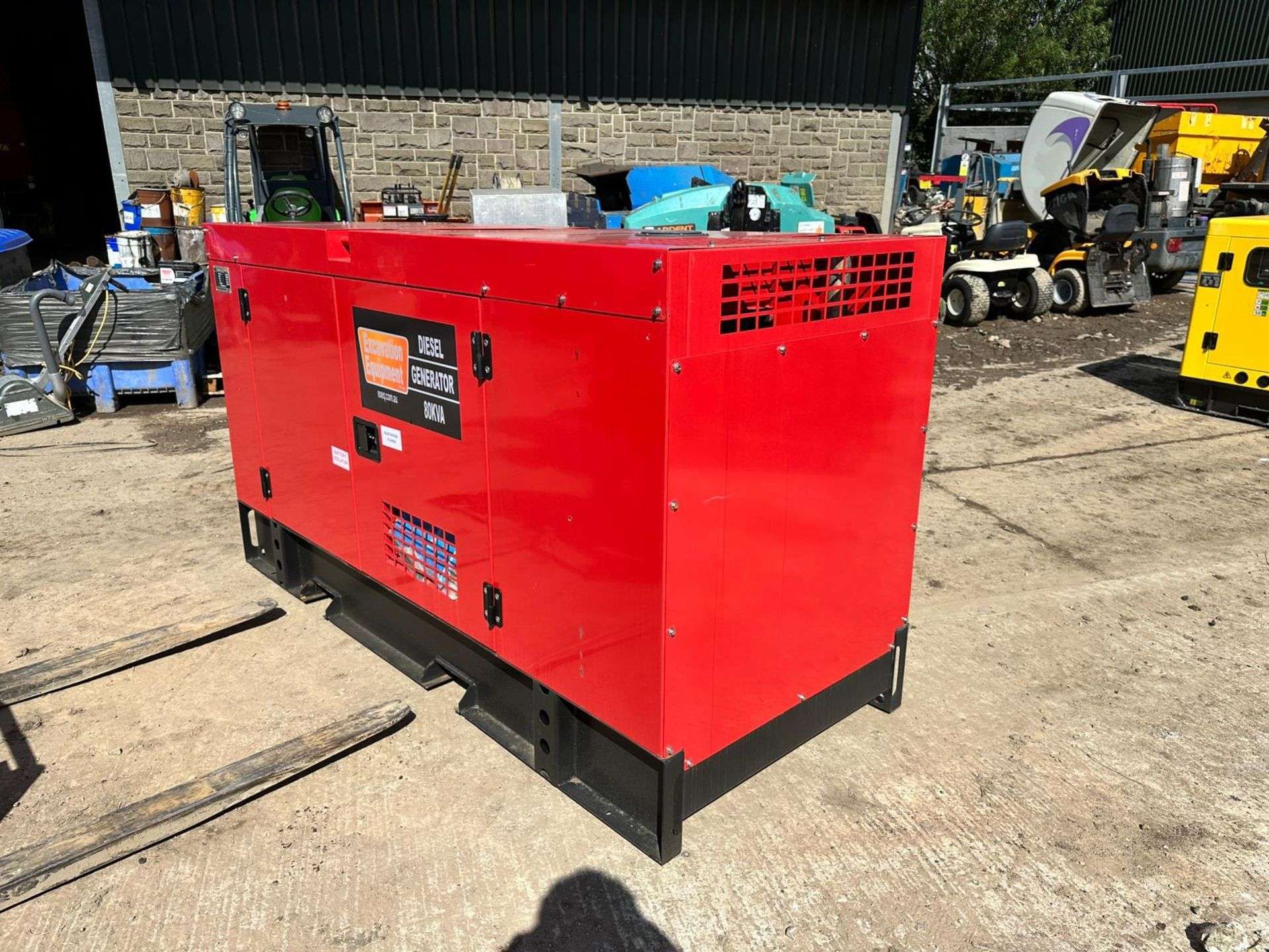 NEW/UNUSED 80KVA DIESEL SILENT GENERATOR *PLUS VAT* - Image 3 of 12