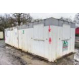 32 X 10FT STEEL OFFICE UNIT WITH STEEL SECURITY SHUTTERS PORTABLE CABIN MESS SECURE STORAGE ETC