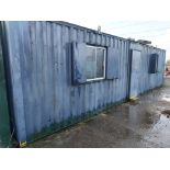 Blue Storage/ Breakroom Cabin with Windows *NO VAT*