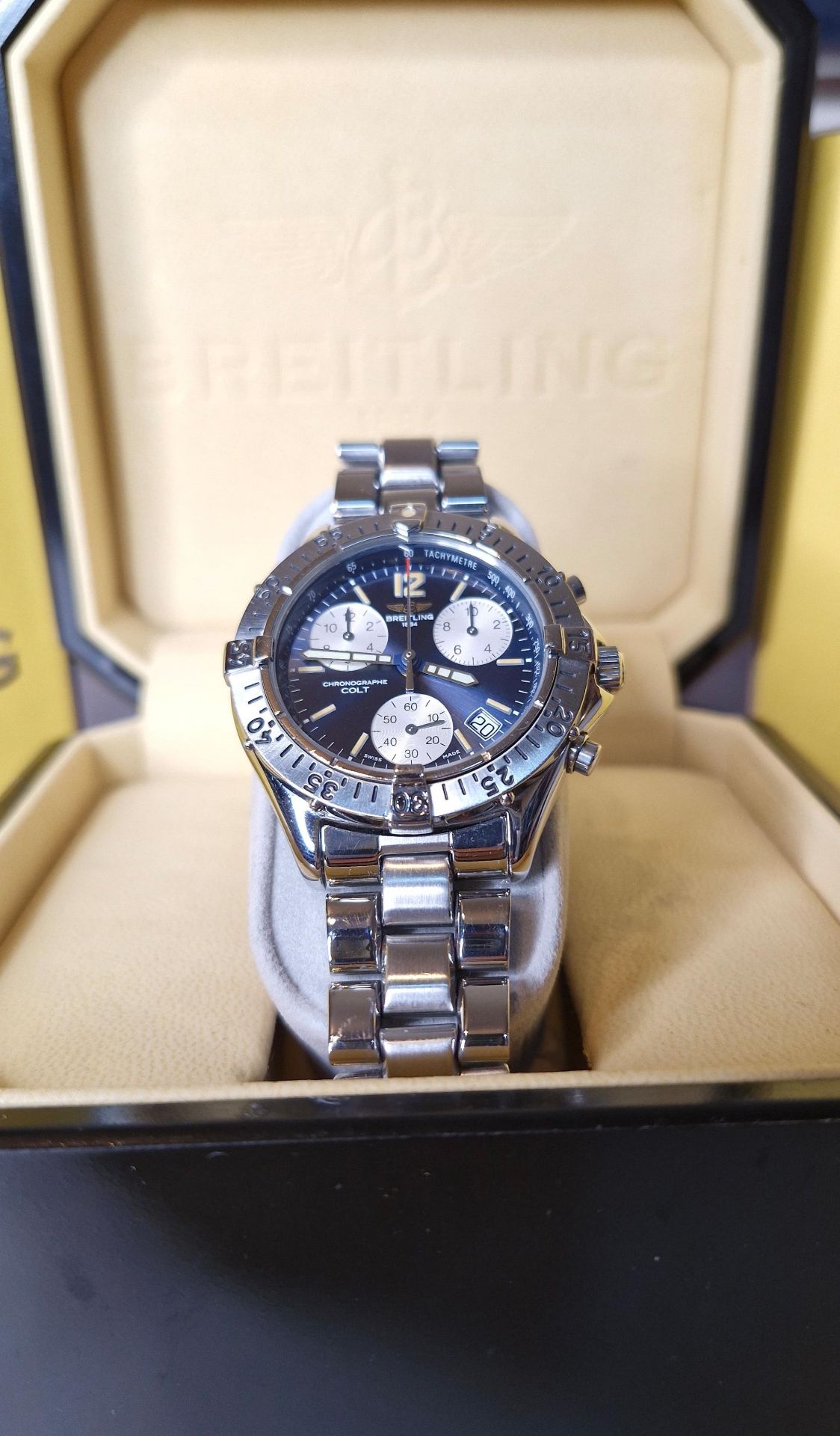 BREITLING CHRONOGRAPH MENS SWISS WATCH NO VAT - Image 7 of 8
