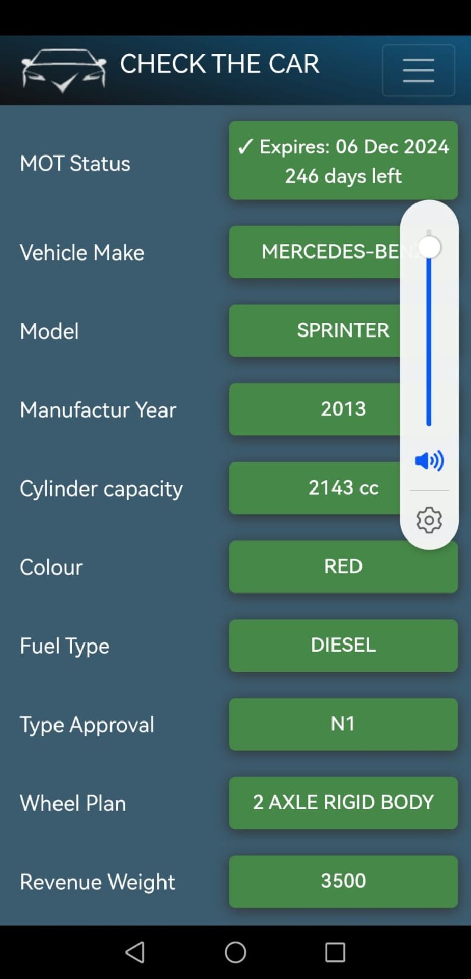 2013 MERCEDES-BENZ SPRINTER 310 CDI RED PANEL VAN *NO VAT* - Image 17 of 17