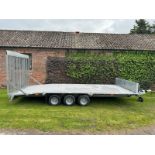 Graham Edwards Trailer 16’ x 6’ 6” 3.5 Ton Tri Axle Beaver Tail with Full Width Tail Ramp *PLUS VAT*