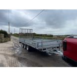2022 NUGENT F5520T 3.5 TON TRI AXLE FLATBED TRAILER WITH SIDE AND REAR RAMP DOOR *PLUS VAT*