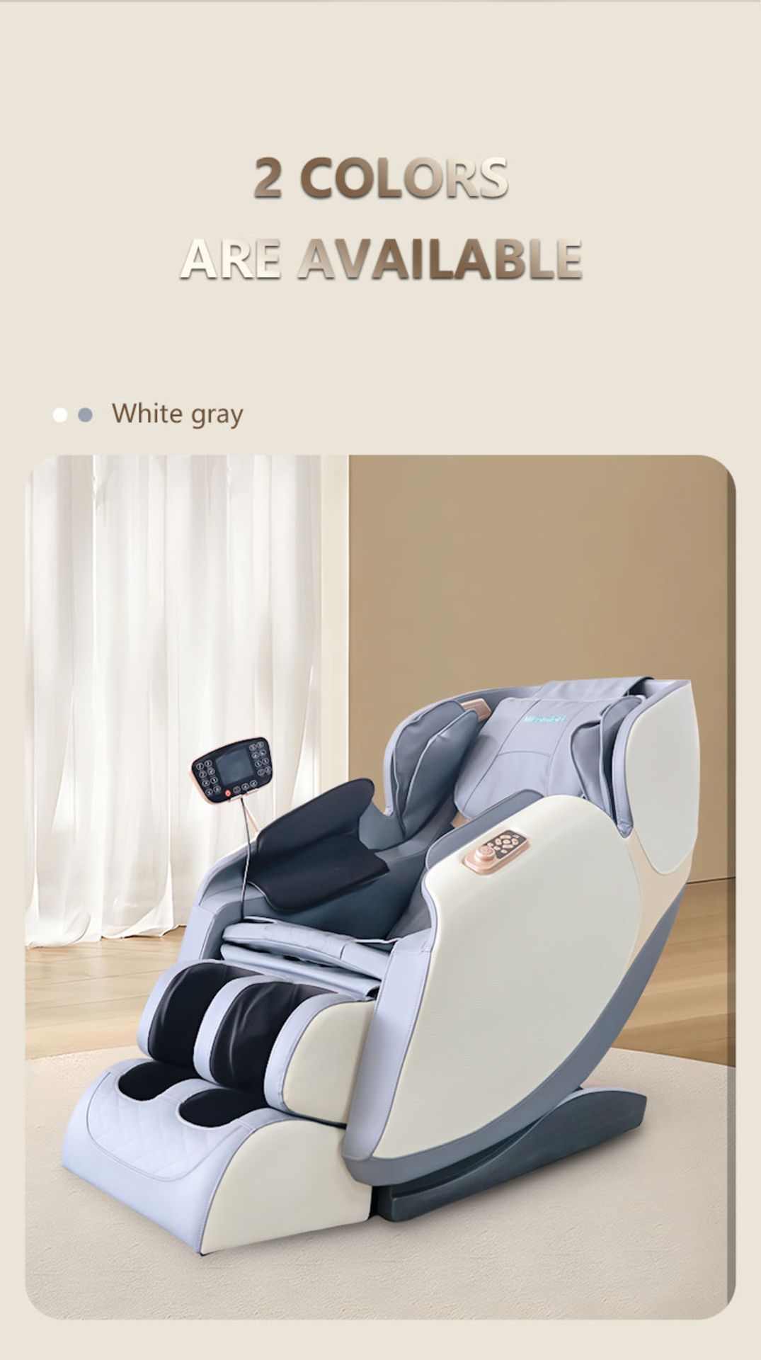 Brand New in Box Orchid White/Grey MiComfort Full Body Massage Chair RRP £2199 *NO VAT* - Image 5 of 10