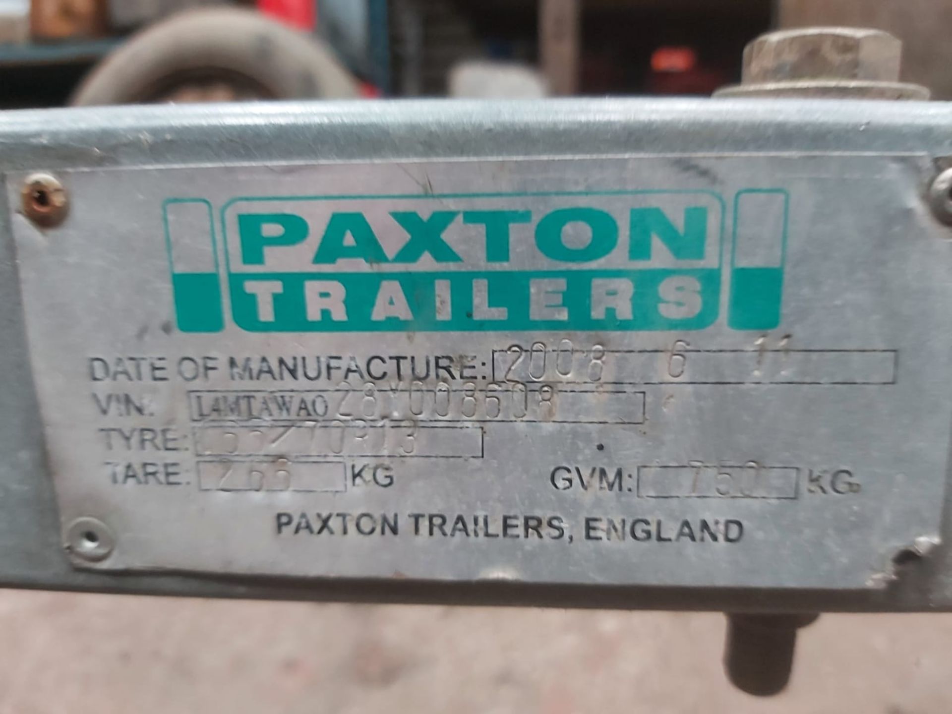 Paxton Trailer, Motorbike/Quadbike Trailer *NO VAT* - Image 8 of 8