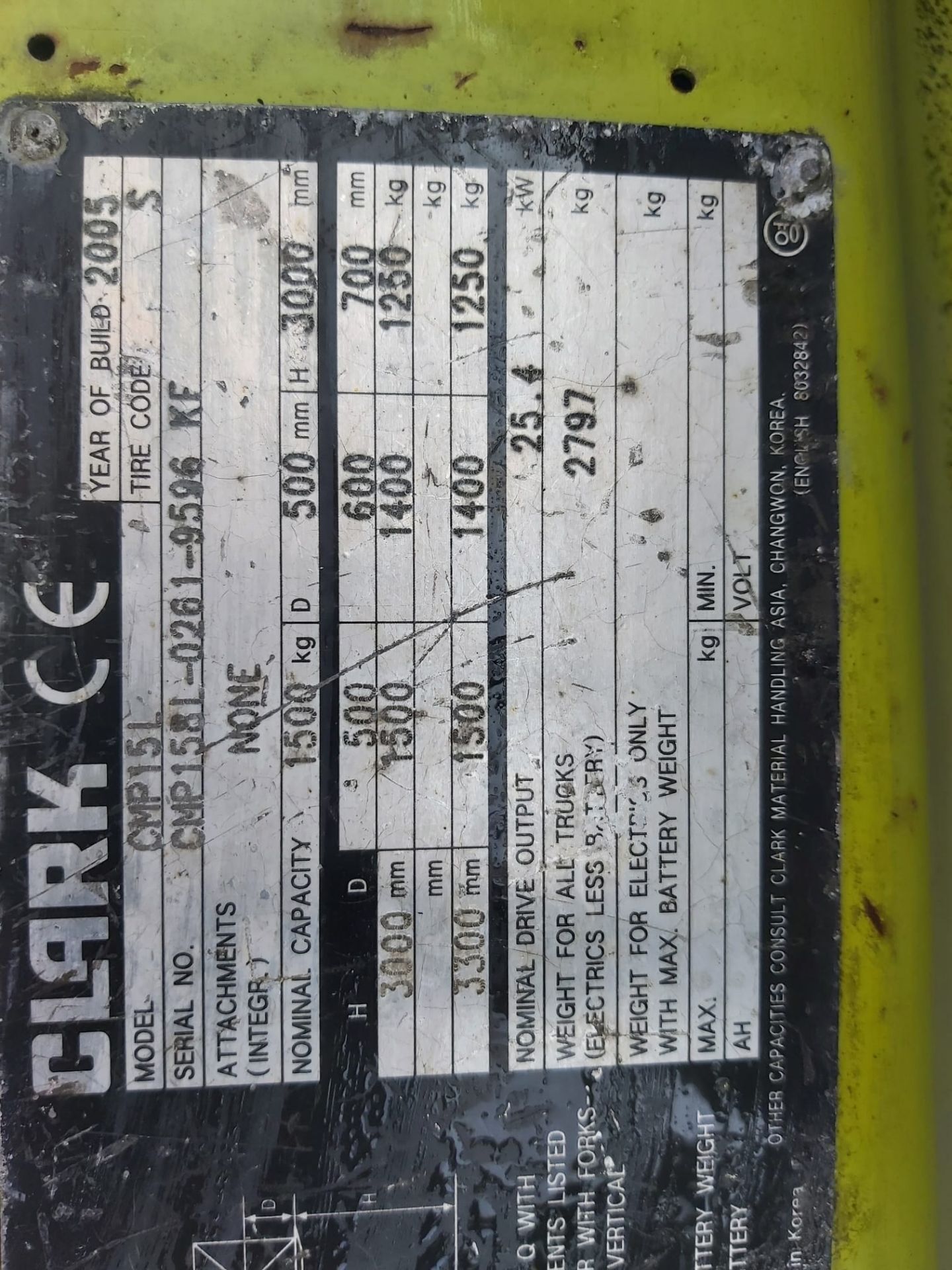 CLARK CMP15L GAS POWERED FORKLIFT *NO VAT* - Image 14 of 14
