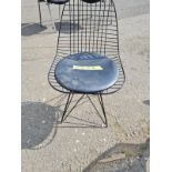 6x Modern Wire Chairs with Seat Pad - NO RESERVE *NO VAT*