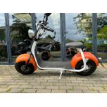 2019 TUBBY TYRE WHITE AND ORANGE ROAD REGISTERED ELECTRIC SCOOTER *NO VAT*