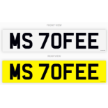 PRIVATE REGISTRATION "MS 70FEE" *NO VAT*