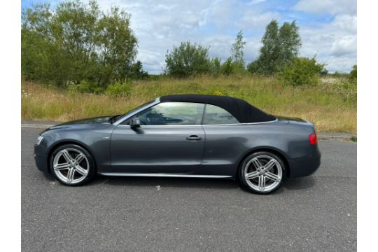 2012/12 REG AUDI A5 S LINE TDI 2.0 AUTOMATIC CONVERTIBLE GREY *NO VAT* - Image 7 of 28