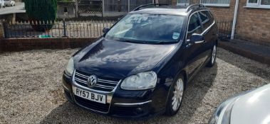 2008/57 REG VOLKSWAGEN GOLF SPORTLINE TDI 140 2.0 DIESEL MANUAL ESTATE, SHOWING 1 FORMER KEEPER