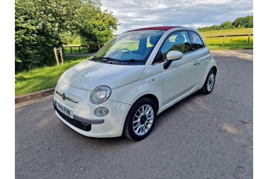 2011 FIAT 500 C LOUNGE S-A WHITE CONVERTIBLE *NO VAT* - Image 3 of 10