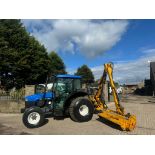 NEW HOLLAND TN55D 55HP 4WD COMPACT TRACTOR WITH BOMFORD HEDGE CUTTER *PLUS VAT*