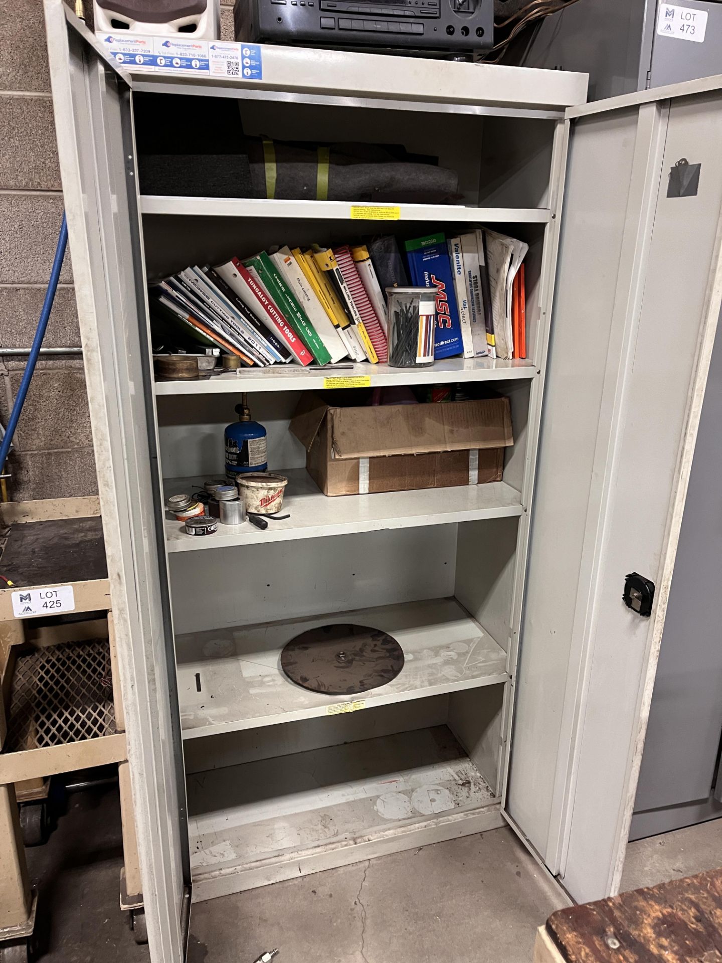 Metal Cabinet W/Contents