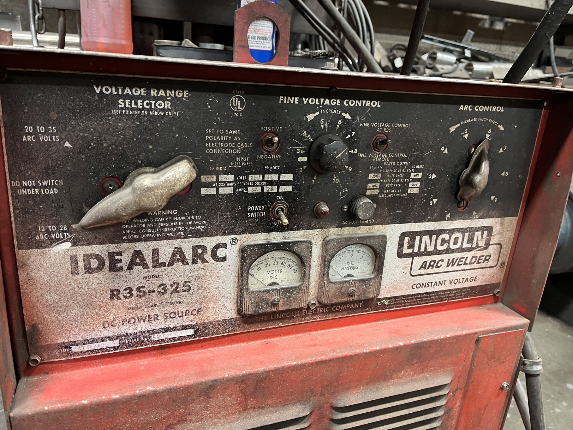 Lincoln Arc Welder with Miller Wire Feed, Cart & Bottles - Image 3 of 9