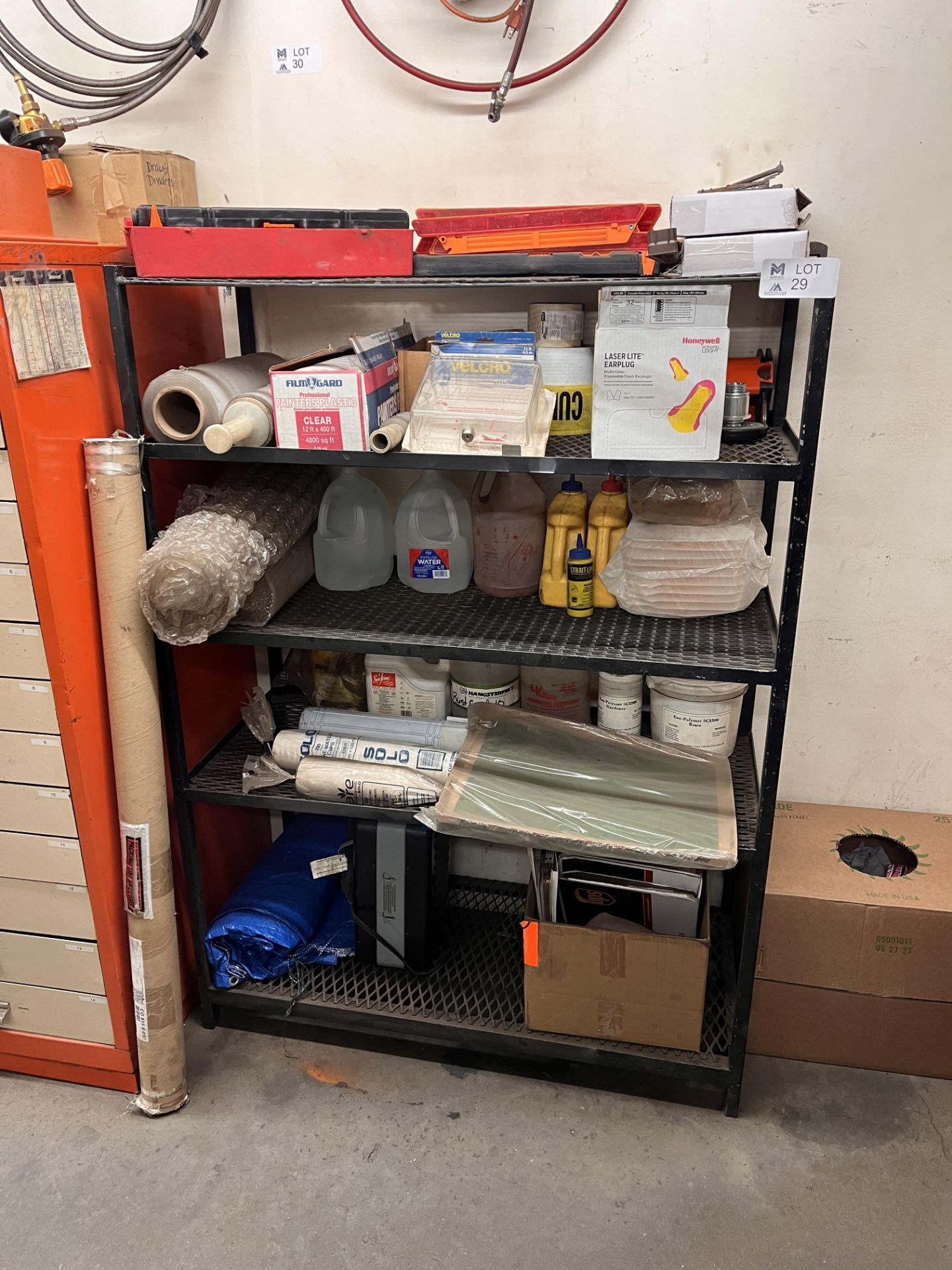 Metal Shelving unit with all contents