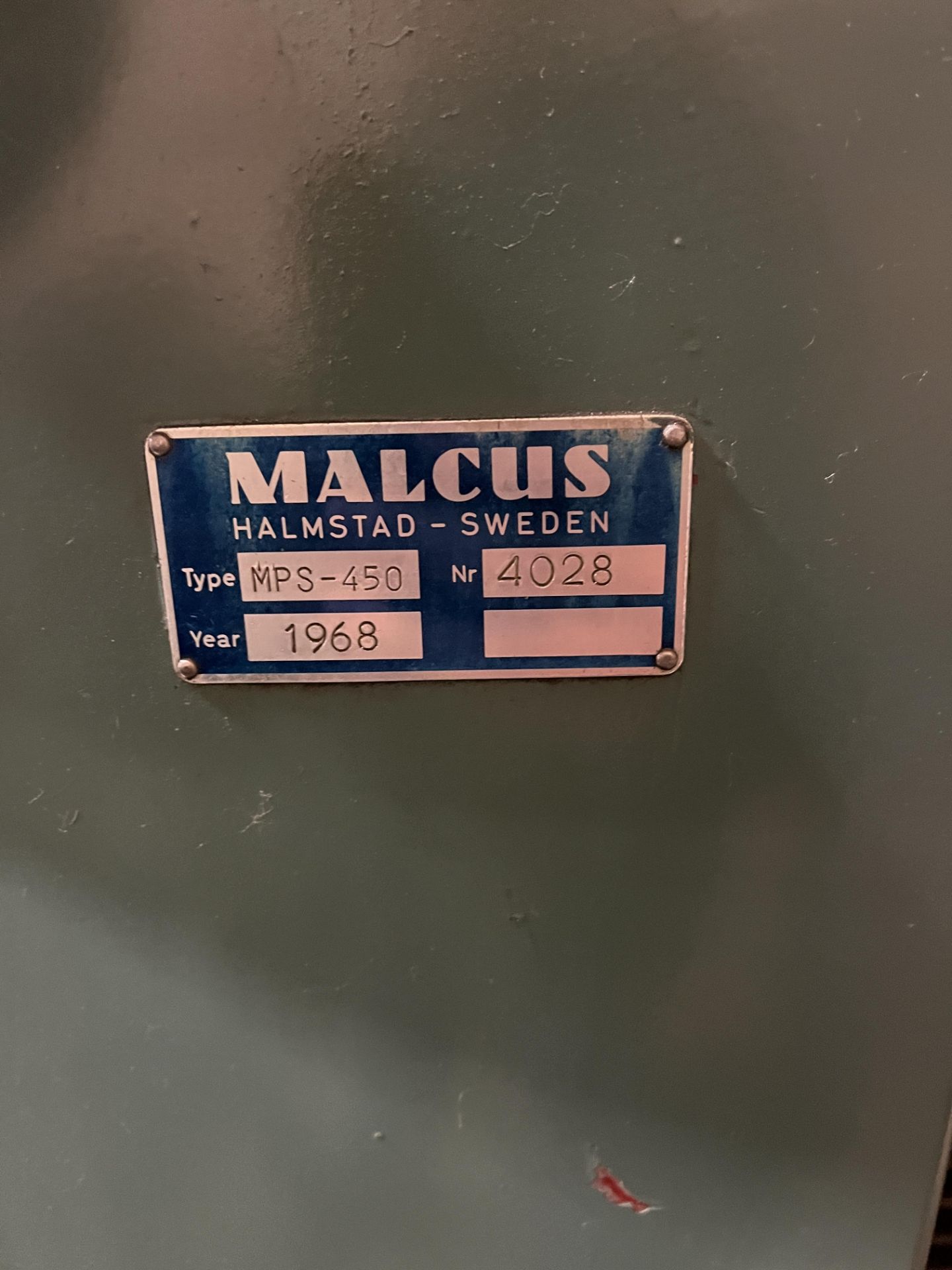 Malcus MPS-450 Surface Grinder, 6 x 18", Coolant, Model MPS-450, s/n 4028 - Image 5 of 8