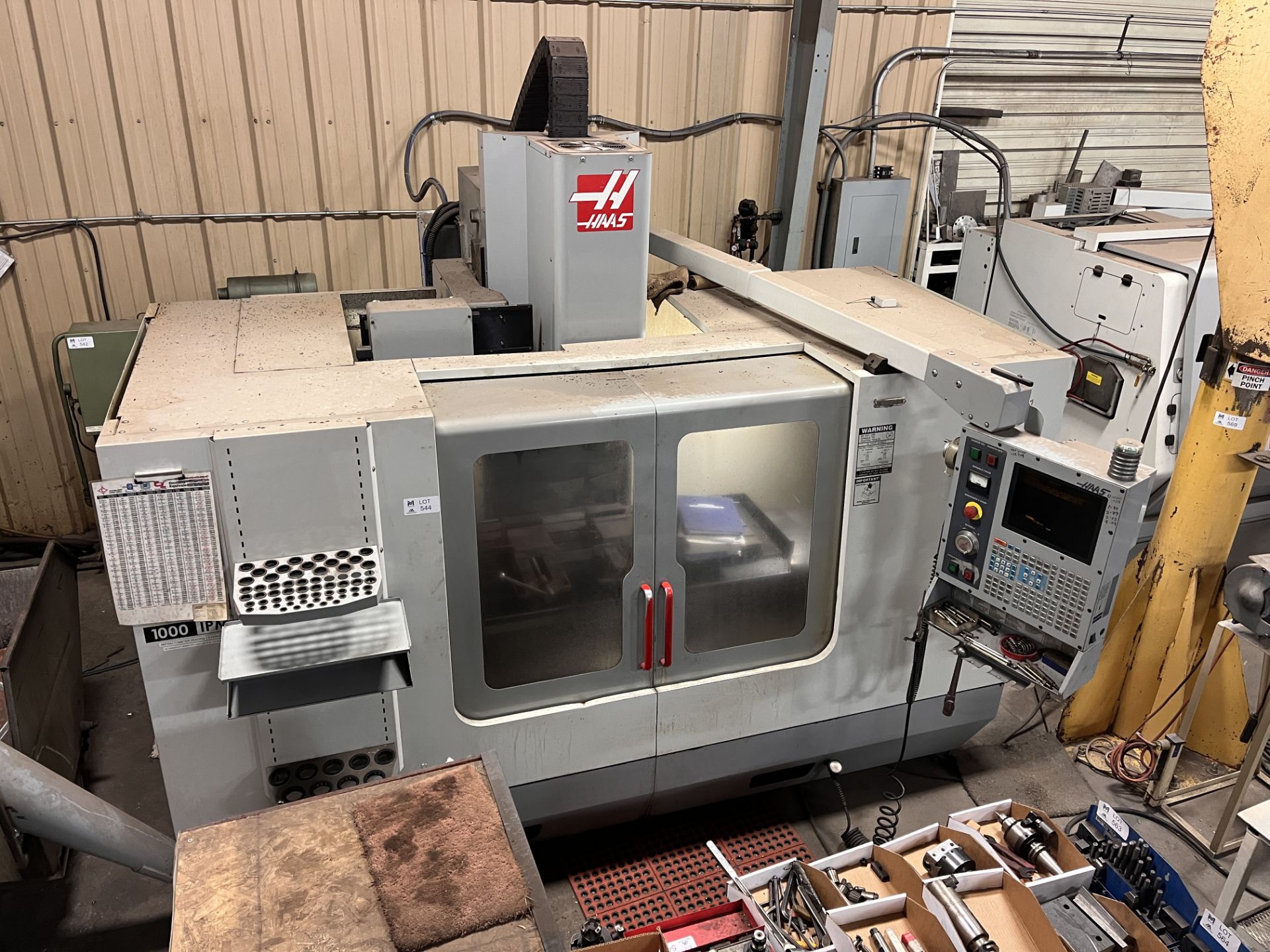 "2002 Haas VF4D CNC Vertical Machining Center, ONLY 4773 hrs, See Lots 545-567 for tooling