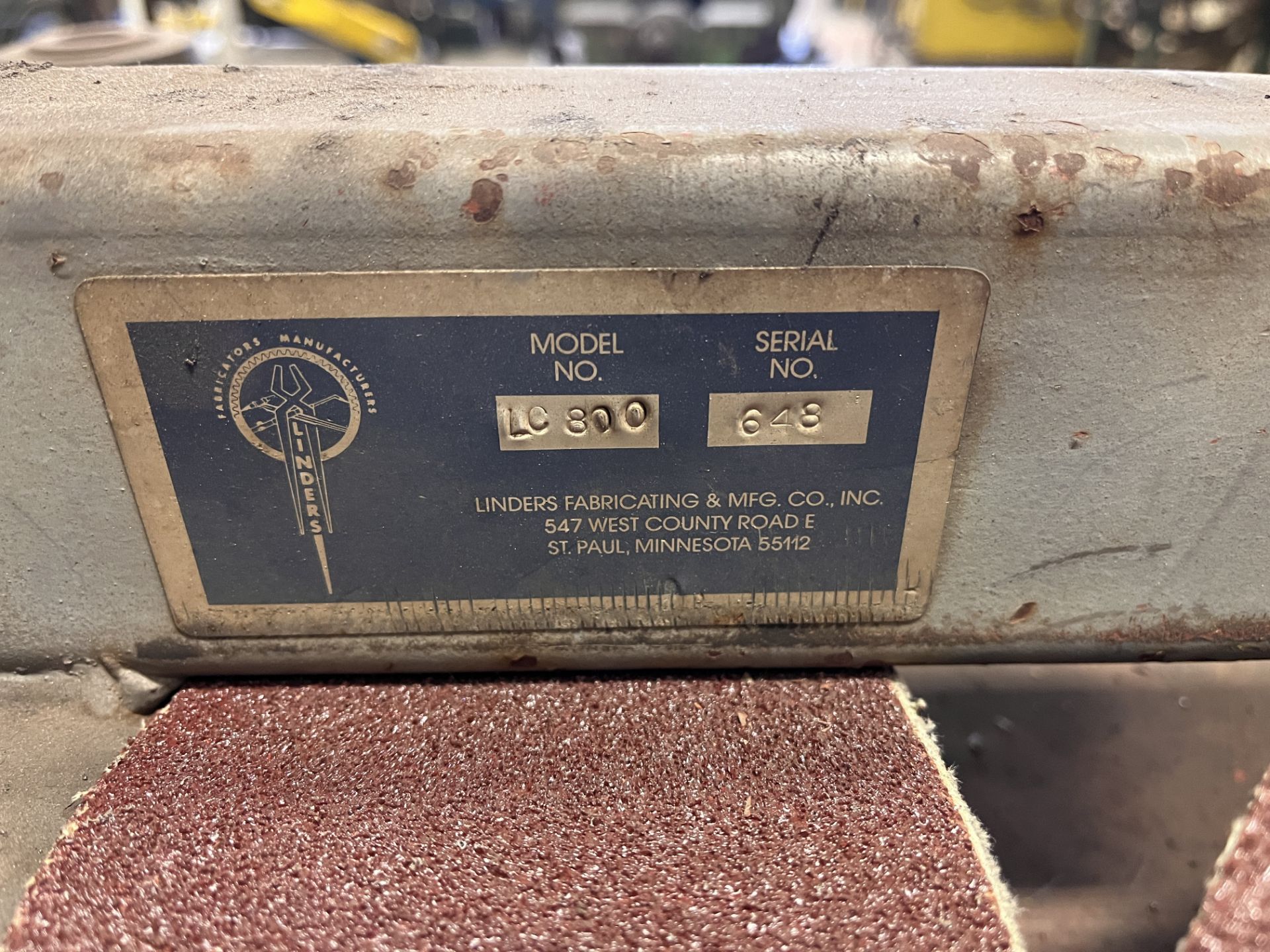 Linders LC800 Belt sander w/belts - Image 5 of 6