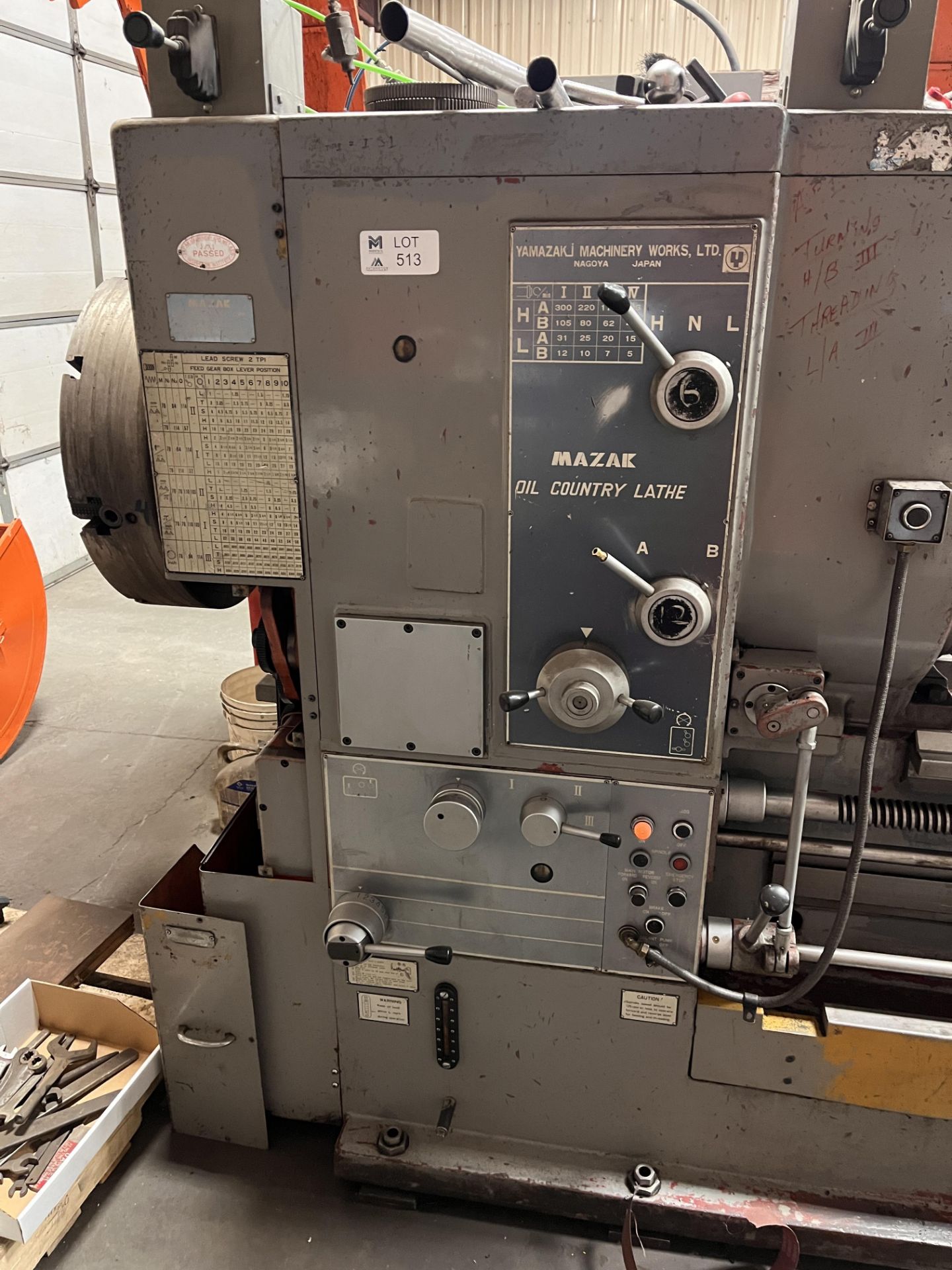 "Mazak 30 Oil Country Engine Lathe, 12.5"" hole, 24"" Front / Rear Chucks, 300 RPM, IN/MM - Image 3 of 22