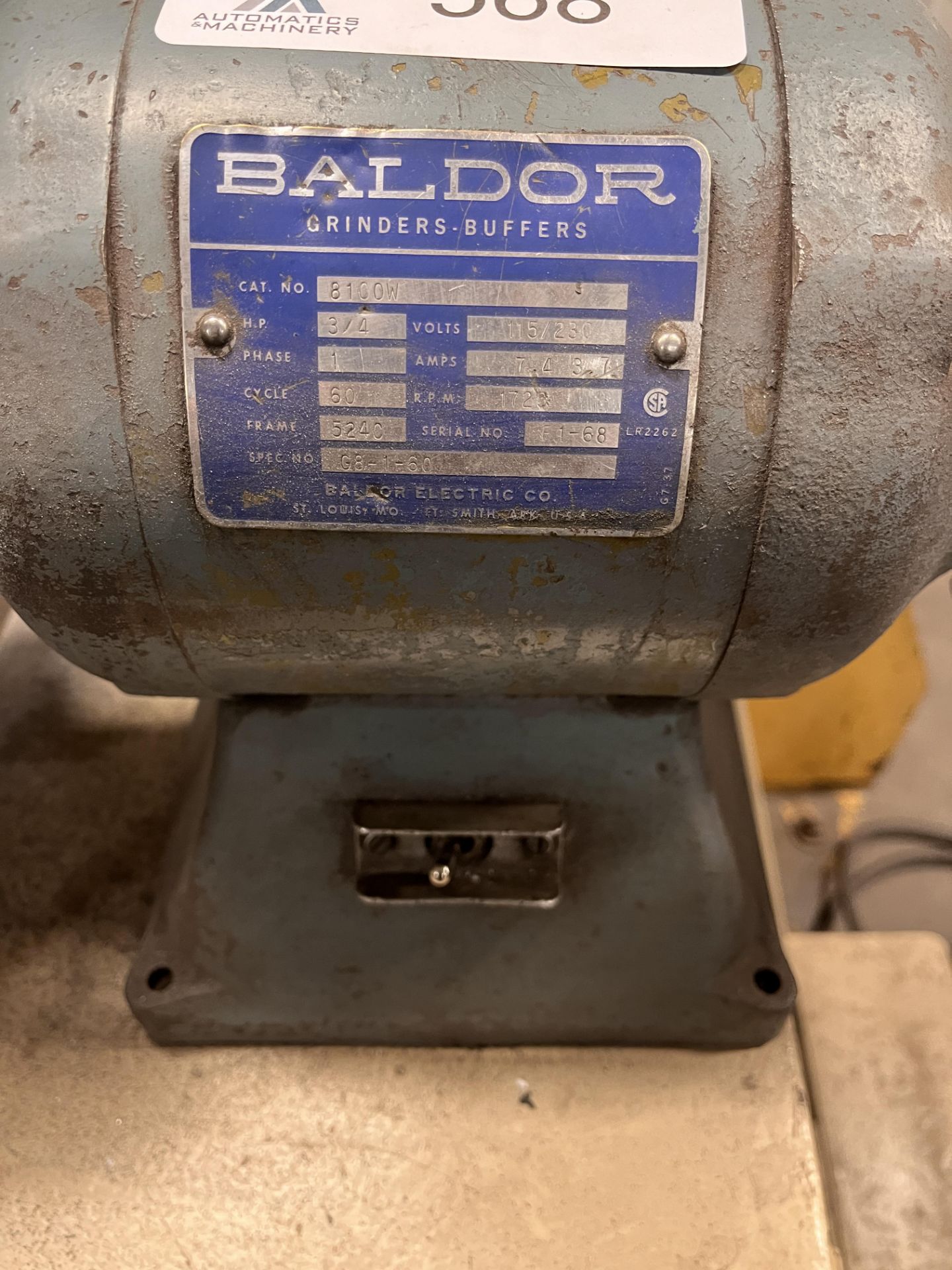 Baldor Pedestal Grinder - Image 2 of 3