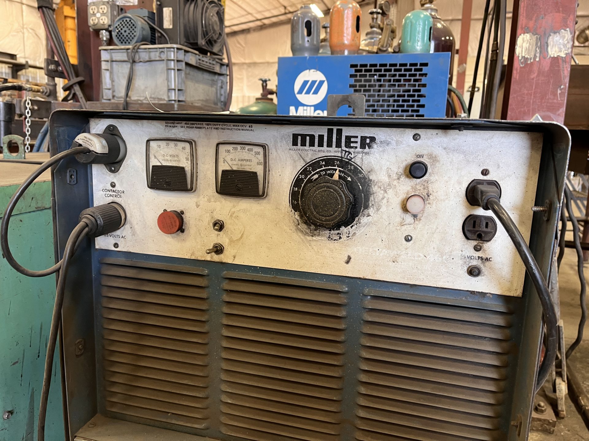 Miller Welder with Yellow Arm and Miller Wire Feed - Image 7 of 9