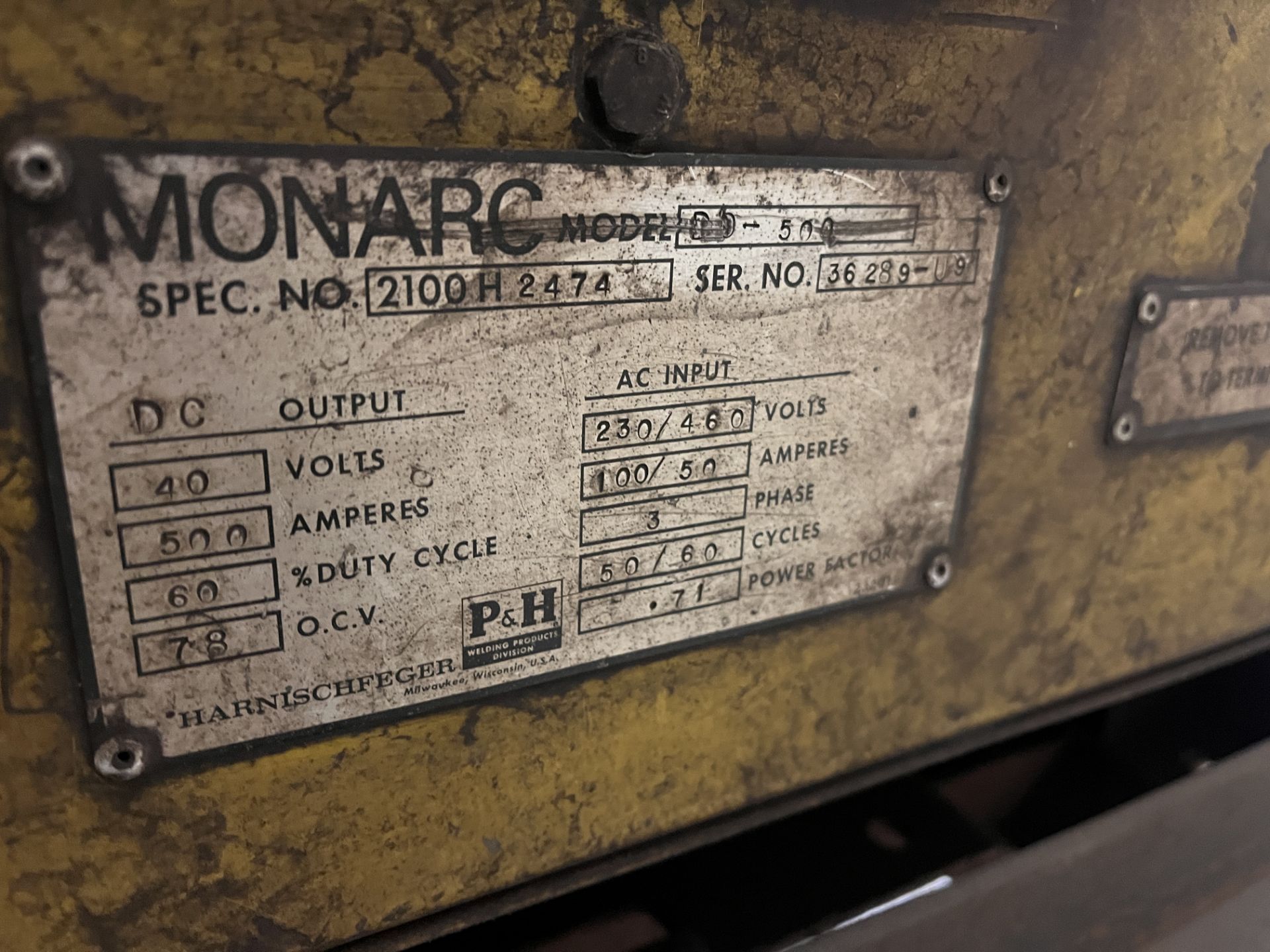 Monarc Model DO-500 Arc Welder - Image 5 of 8