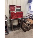Rolling Cart with Toolbox & Contents