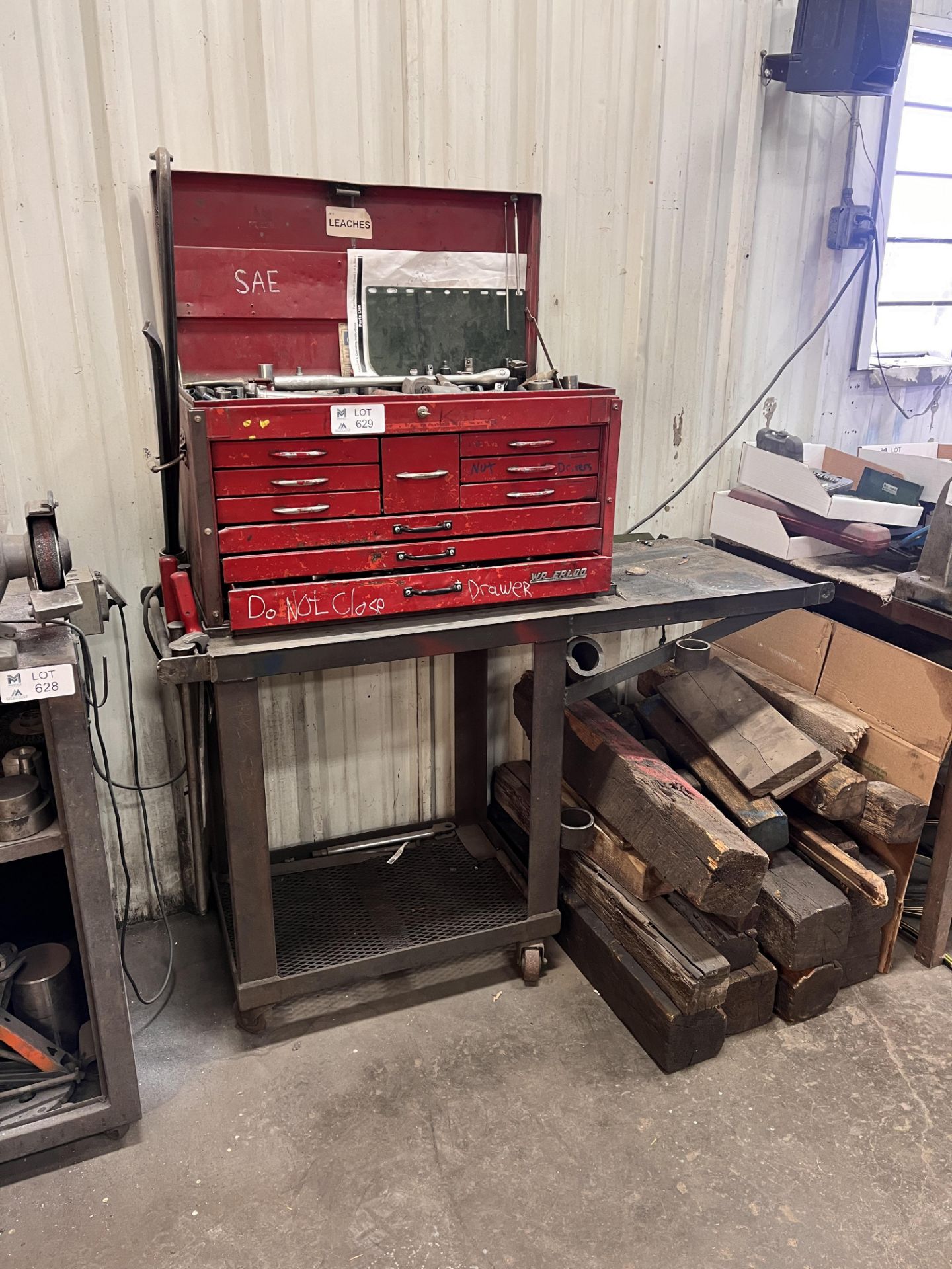 Rolling Cart with Toolbox & Contents