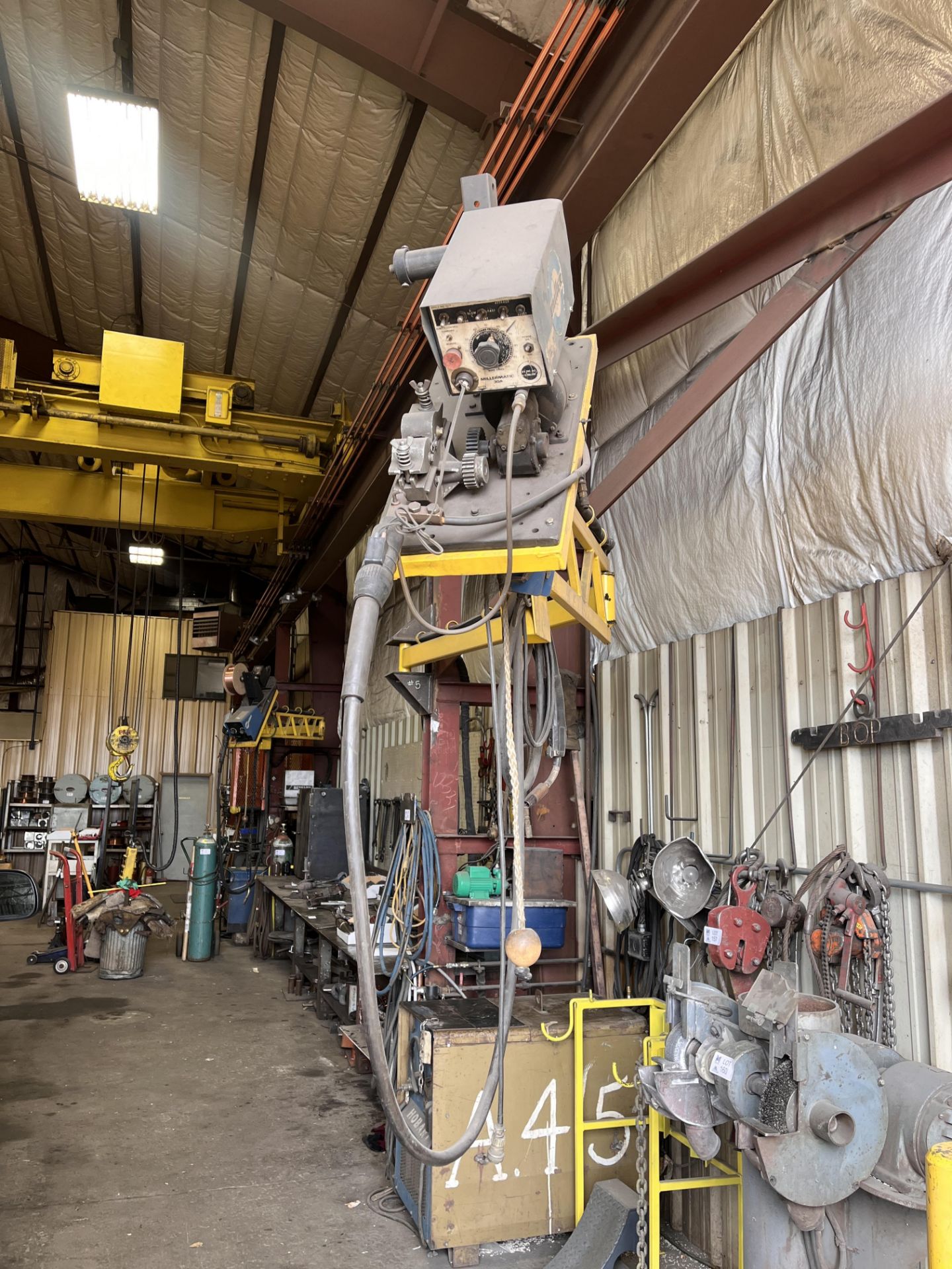 Hobart RG-600 Welder With Yellow arm and Millermatic Wire Feed - Image 8 of 10