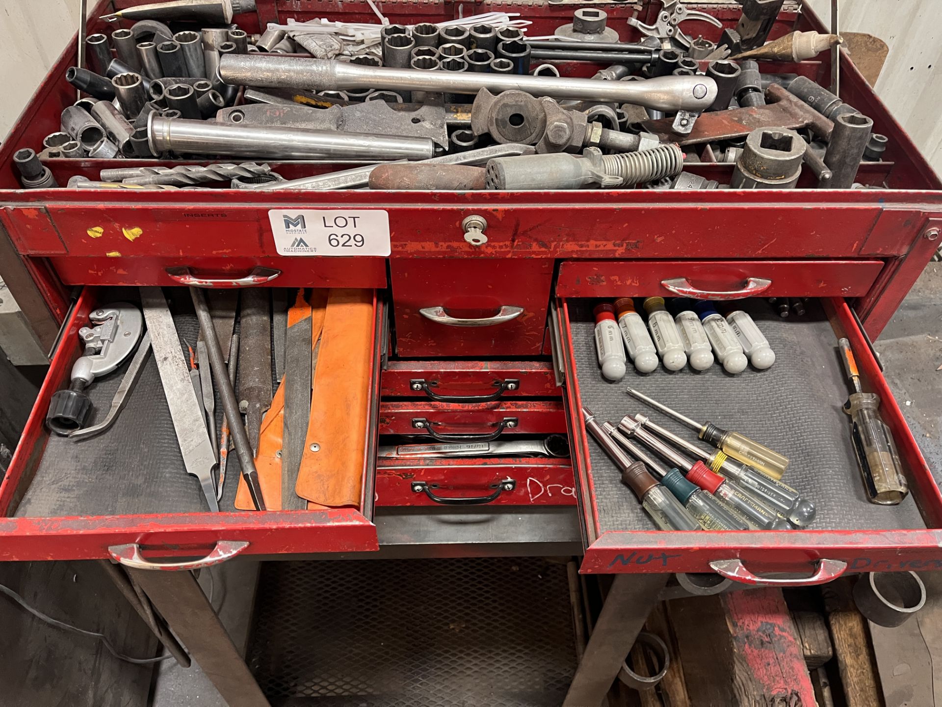 Rolling Cart with Toolbox & Contents - Image 4 of 9