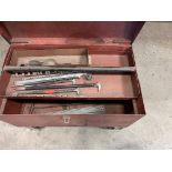 Rolling Metal box with Prybars etc